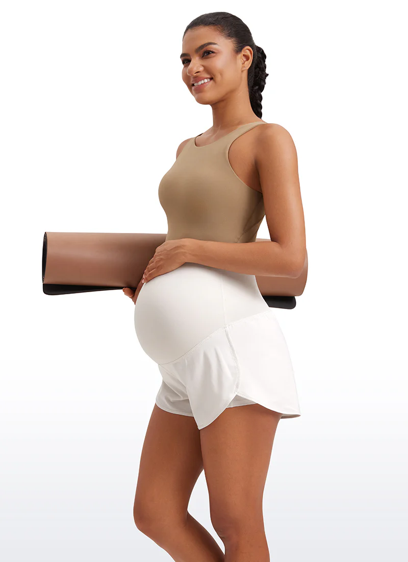 Feathery-Fit Soft 2 in 1 Maternity Shorts 3'' - Image 36