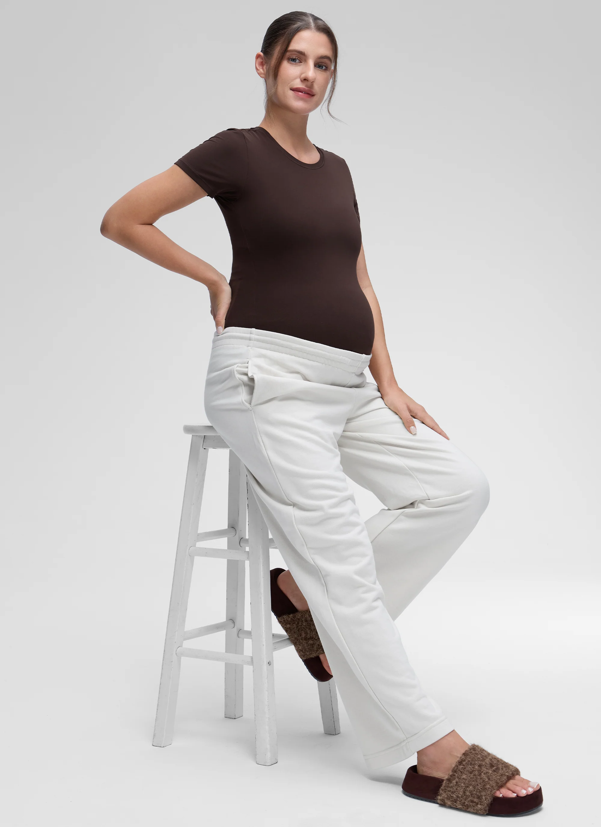 Softembrace Maternity Crew Neck Short Sleeve - Image 3