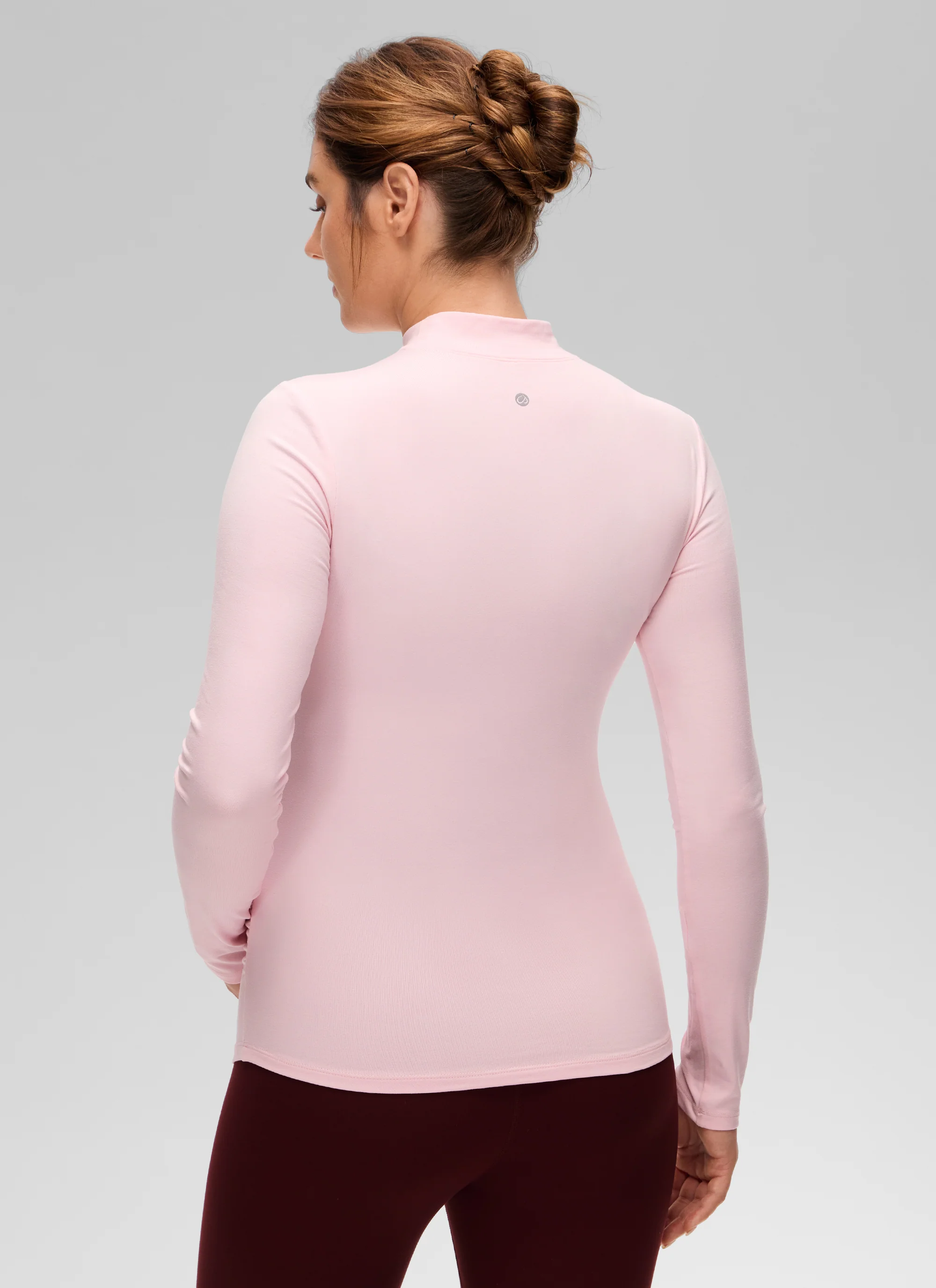 Cloud Jersey Maternity Mock Neck Ruched Shirt - Image 12