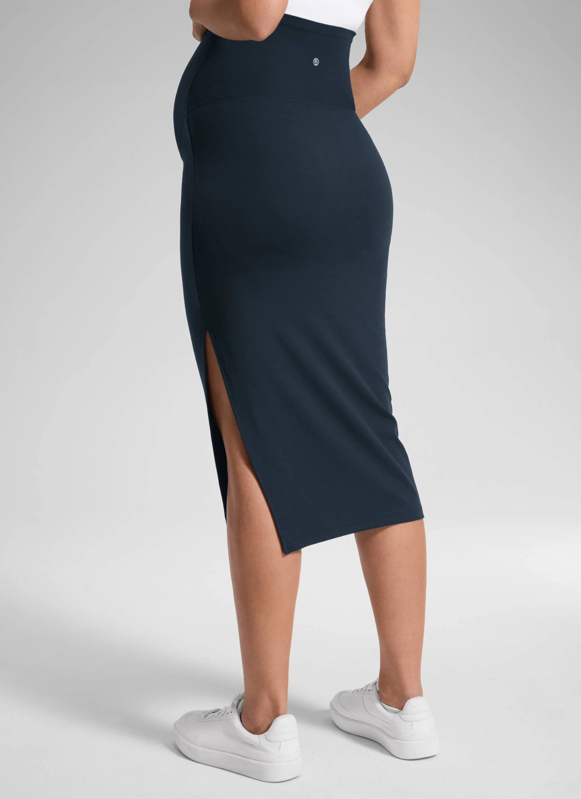 Butterluxe Maternity Midi Slit Skirt - Image 11